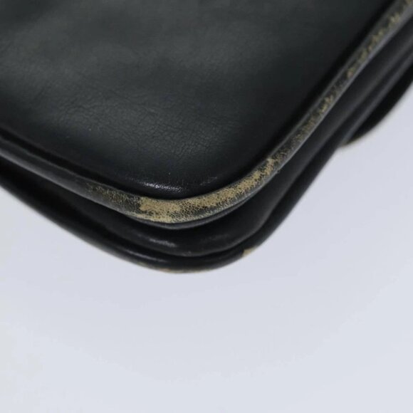 CELINE Shoulder Bag Leather Black Auth 78890 - Picture 11 of 15